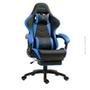 Cadeira Gamer KBM! GAMING Tempest CG500, Preta e Azul, Com Almofadas, Descanso Para Pernas Retrátil, Reclinável - KGCG500PTAZ