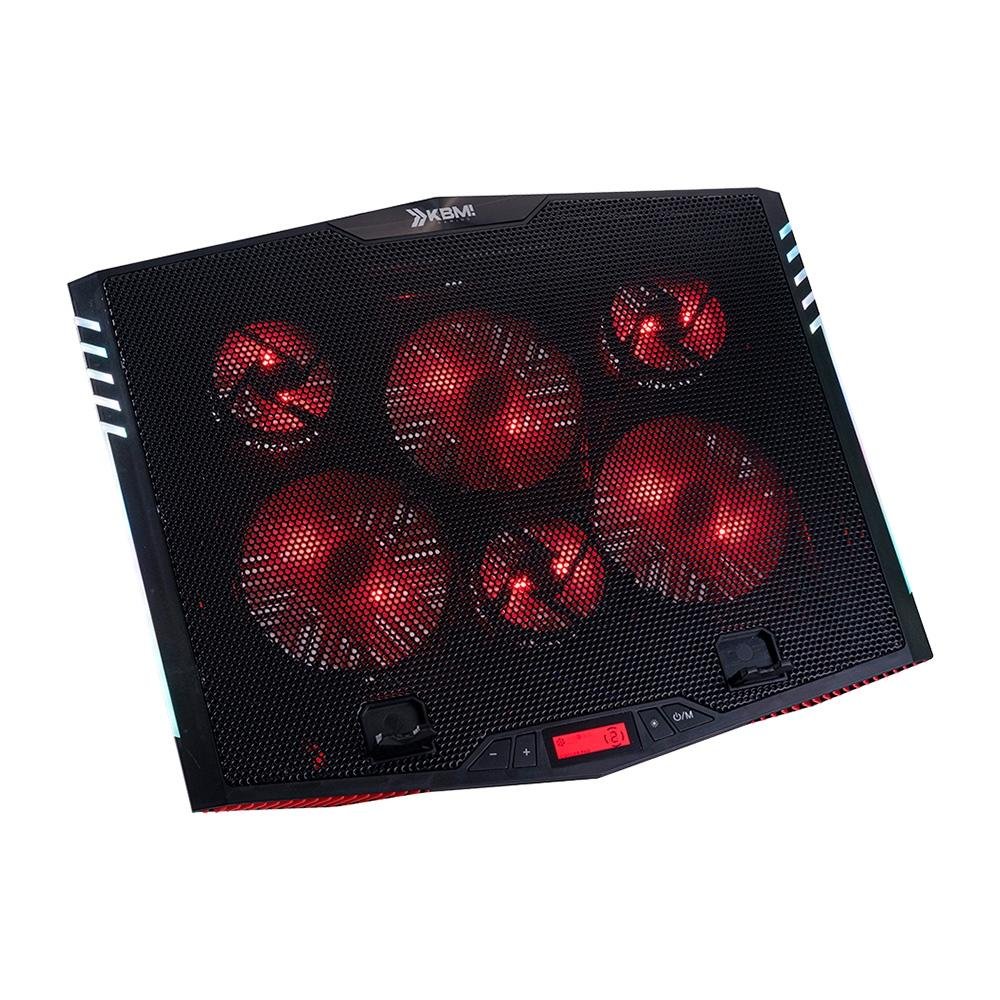 Imagem 2 de 8 do produto Suporte Gamer para Notebook KBM! GAMING BG500, até 21", 6 Fans, RGB, Preto e Vermelho - KGBG500PT