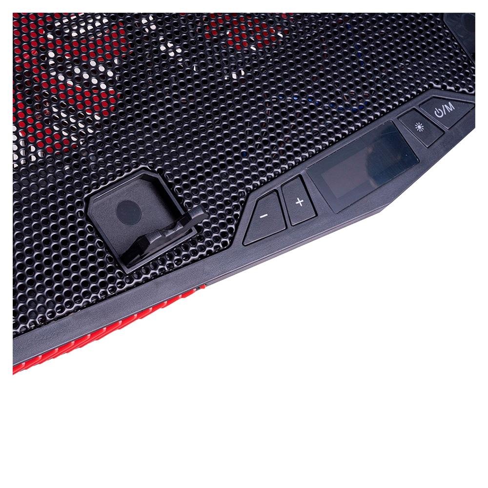 Imagem 3 de 8 do produto Suporte Gamer para Notebook KBM! GAMING BG500, até 21", 6 Fans, RGB, Preto e Vermelho - KGBG500PT