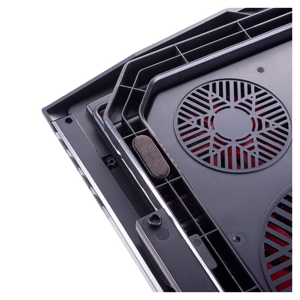 Imagem 7 de 8 do produto Suporte Gamer para Notebook KBM! GAMING BG500, até 21", 6 Fans, RGB, Preto e Vermelho - KGBG500PT