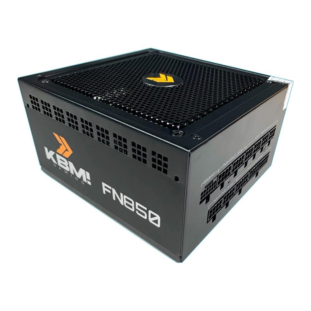 Imagem 3 de 6 do produto Fonte KBM! GAMING FN850, 850W, 80 Plus Gold, Cybenetics Gold, Full Modular, PFC Ativo, Com Cabo, Preto - KGFN85085PT
