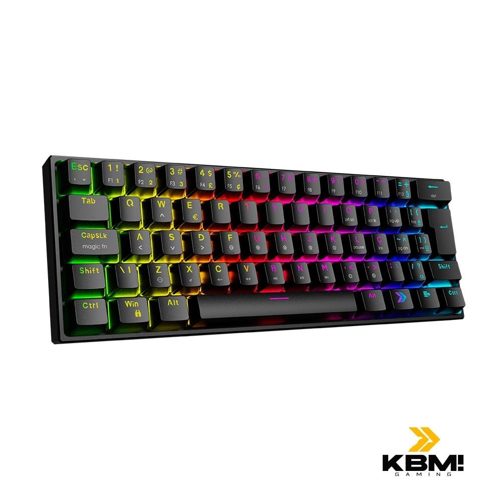 Teclado Mecânico Gamer KBM! GAMING TG600, Preto, 60% e ABNT2, RGB, Switch Gateron Blue - KGTG600PTAZ - view 4