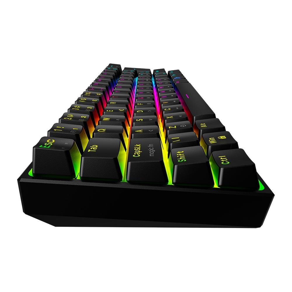 Teclado Mecânico Gamer KBM! GAMING TG600, Preto, 60% e ABNT2, RGB, Switch Gateron Blue - KGTG600PTAZ - view 5