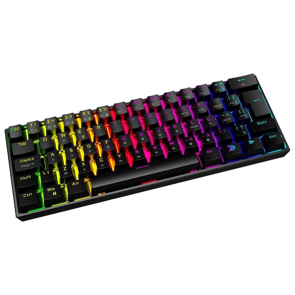 Teclado Mecânico Gamer KBM! GAMING TG600, Preto, 60% e ABNT2, RGB, Switch Gateron Blue - KGTG600PTAZ - view 2