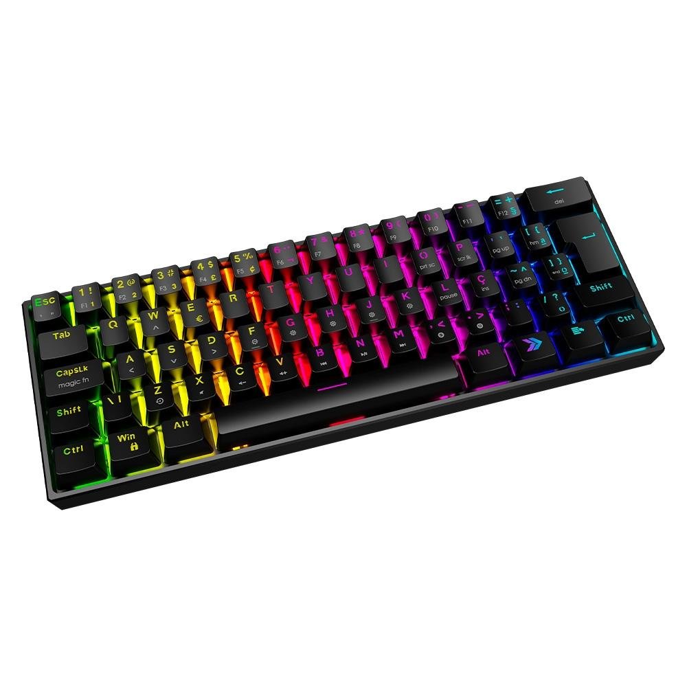 Imagem 5 de 5 do produto Teclado Mecânico Gamer KBM! GAMING TG600, Preto, 60% e ABNT2, RGB, Switch Gateron Red - KGTG600PTVR