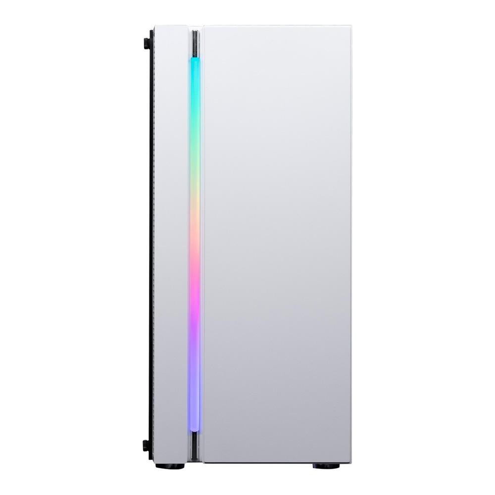 Imagem 3 de 5 do produto Gabinete Gamer Redragon BlackBird, Mid Tower, RGB, ATX, Lateral Vidro Temperado, Sem FANs, Branco - GC-708WH