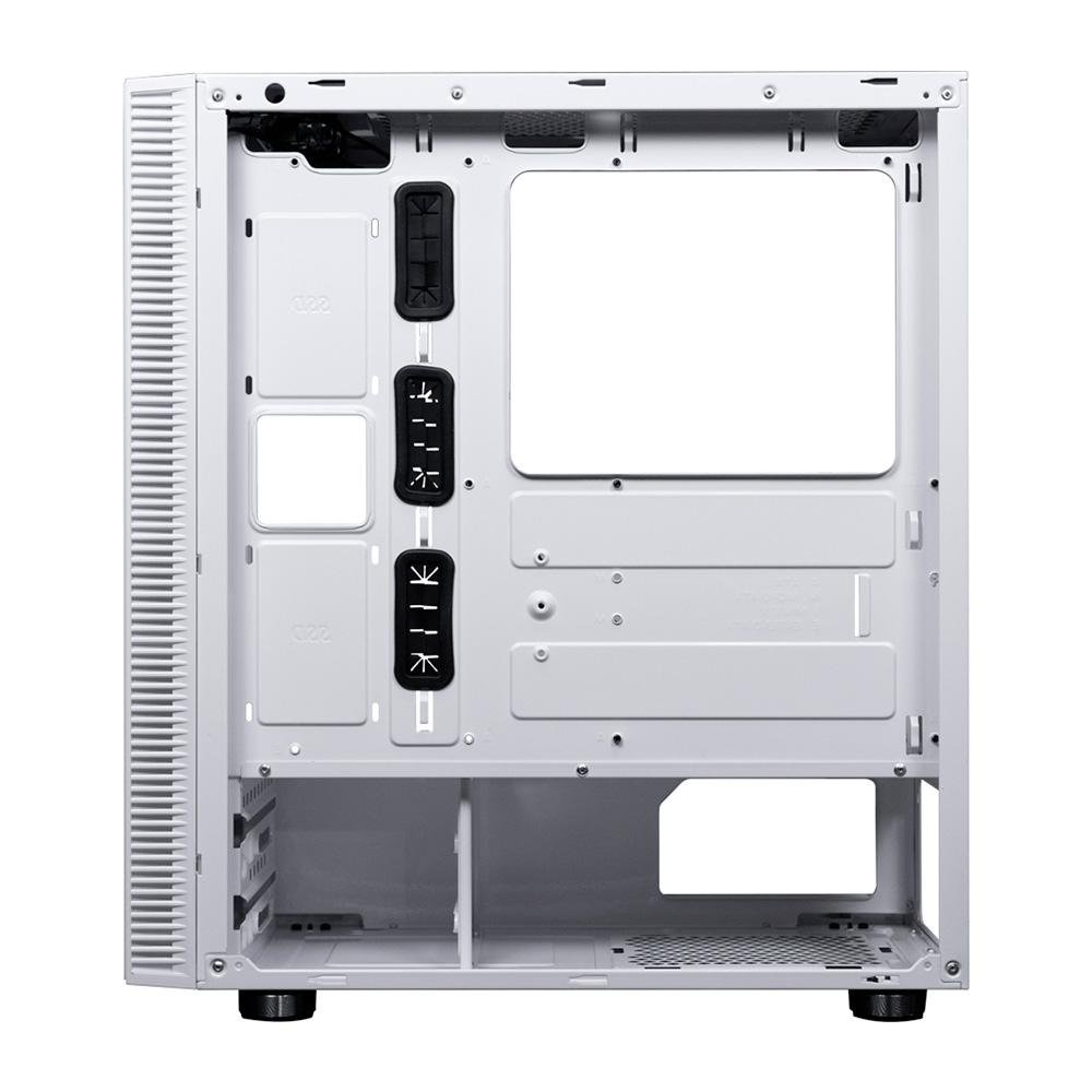 Imagem 5 de 5 do produto Gabinete Gamer Redragon BlackBird, Mid Tower, RGB, ATX, Lateral Vidro Temperado, Sem FANs, Branco - GC-708WH