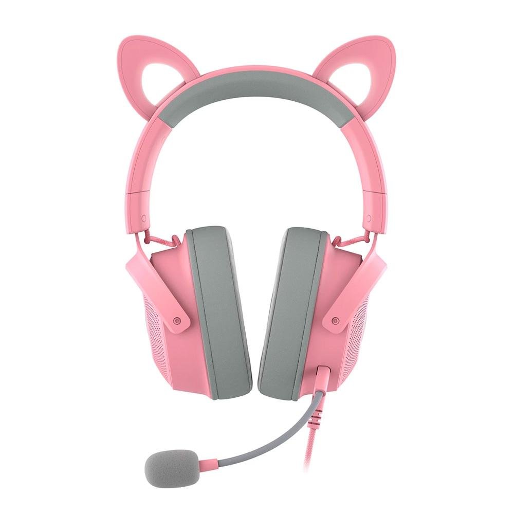 Razer Kraken Kitty V2 Pro クォーツエディション Headset Gamer Razer Kraken Kitty V2 Pro | KaBuM!