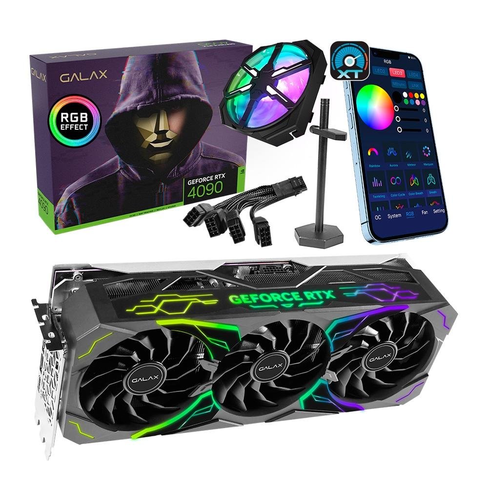 Imagem 13 de 15 do produto Placa de Vídeo RTX 4090 SG 1-Click OC Galax NVIDIA GeForce, 24 GB GDDR6X, ARGB, DLSS, G-Sync, 384 bits - 49NXM5MD6DSGBR