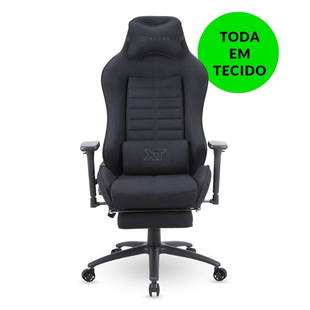 Imagem 2 de 12 do produto Cadeira Gamer XT Racer Platinum W Style NR17, Até 120kg, Regulagem em três dimensões, Sistema Relax, Preto - XTR-070