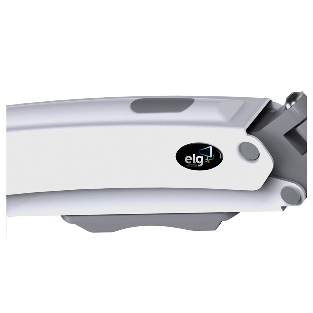 Imagem 4 de 12 do produto Suporte de Mesa Articulado para Monitor de 17" a 35" ELG, com Pistão a Gás, Branco - F80W