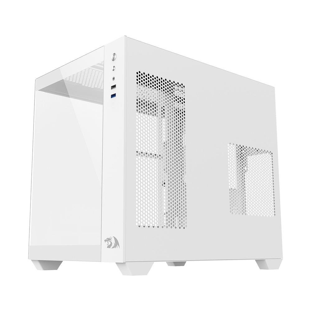 Imagem 5 de 6 do produto Gabinete Gamer Redragon Wideload Lite, Mid Tower, ATX e M-ATX, Lateral e Frontal em Vidro Temperado, Branco - CA-604W