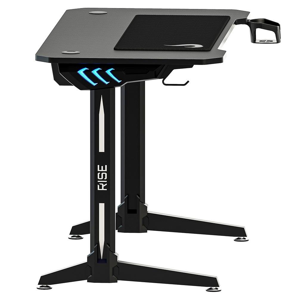 Mesa Gamer RGB Rise Mode Desk 06, Suporte para Copos, Suporte para Headset, Preto - RM-TB-06-BK - view 4