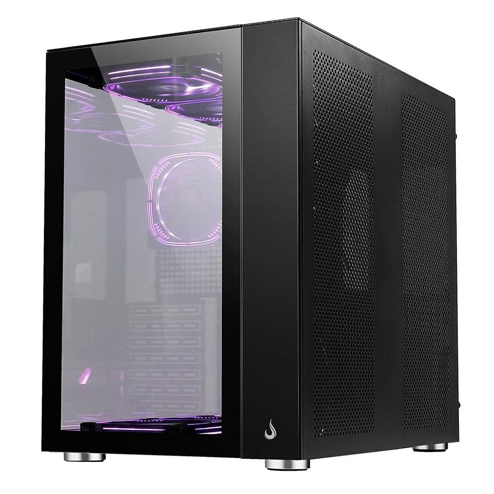 Gabinete Gamer Rise Mode Galaxy Glass Standard, Mid Tower, ARGB, ATX, Lateral e Frente em Vidro, 10x Cooler Fan, Preto - RM-GA-GGSB-ARGB Gabinete Gamer Rise Mode Galaxy Glass Standard, Mid Tower, ARGB, ATX, Lateral e Frente em Vidro, 10x Cooler Fan, Preto - RM-GA-GGSB-ARGB