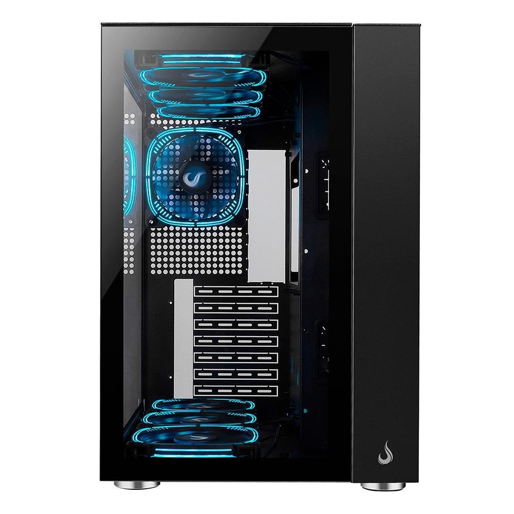 Gabinete Gamer Rise Mode Galaxy Glass Standard, Mid Tower, ARGB, ATX, Lateral e Frente em Vidro, 10x Cooler Fan, Preto - RM-GA-GGSB-ARGB Gabinete Gamer Rise Mode Galaxy Glass Standard, Mid Tower, ARGB, ATX, Lateral e Frente em Vidro, 10x Cooler Fan, Preto - RM-GA-GGSB-ARGB