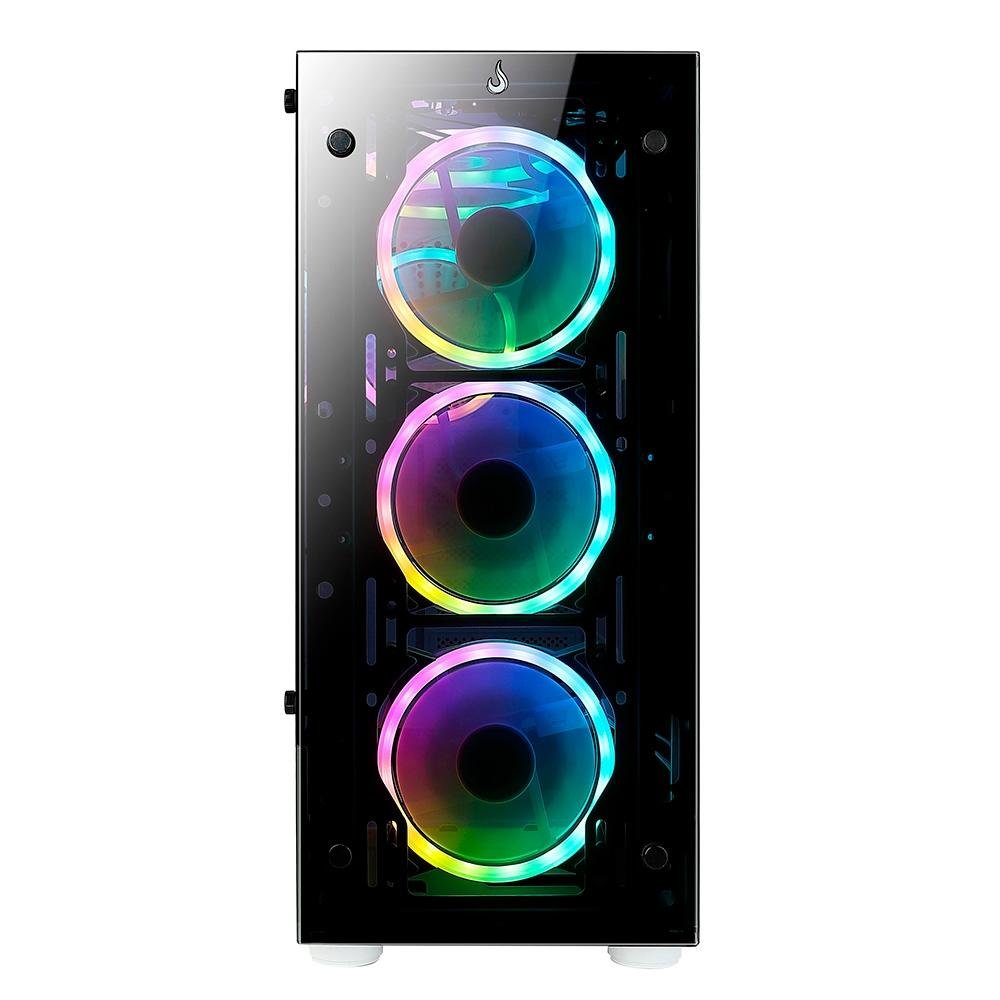 Gabinete Gamer Rise Mode Glass 06x, Mid Tower, ARGB, ATX, Lateral e Frente em Vidro, 6x Fans, Branco - RM-CA-06XW-ARGB - view 8