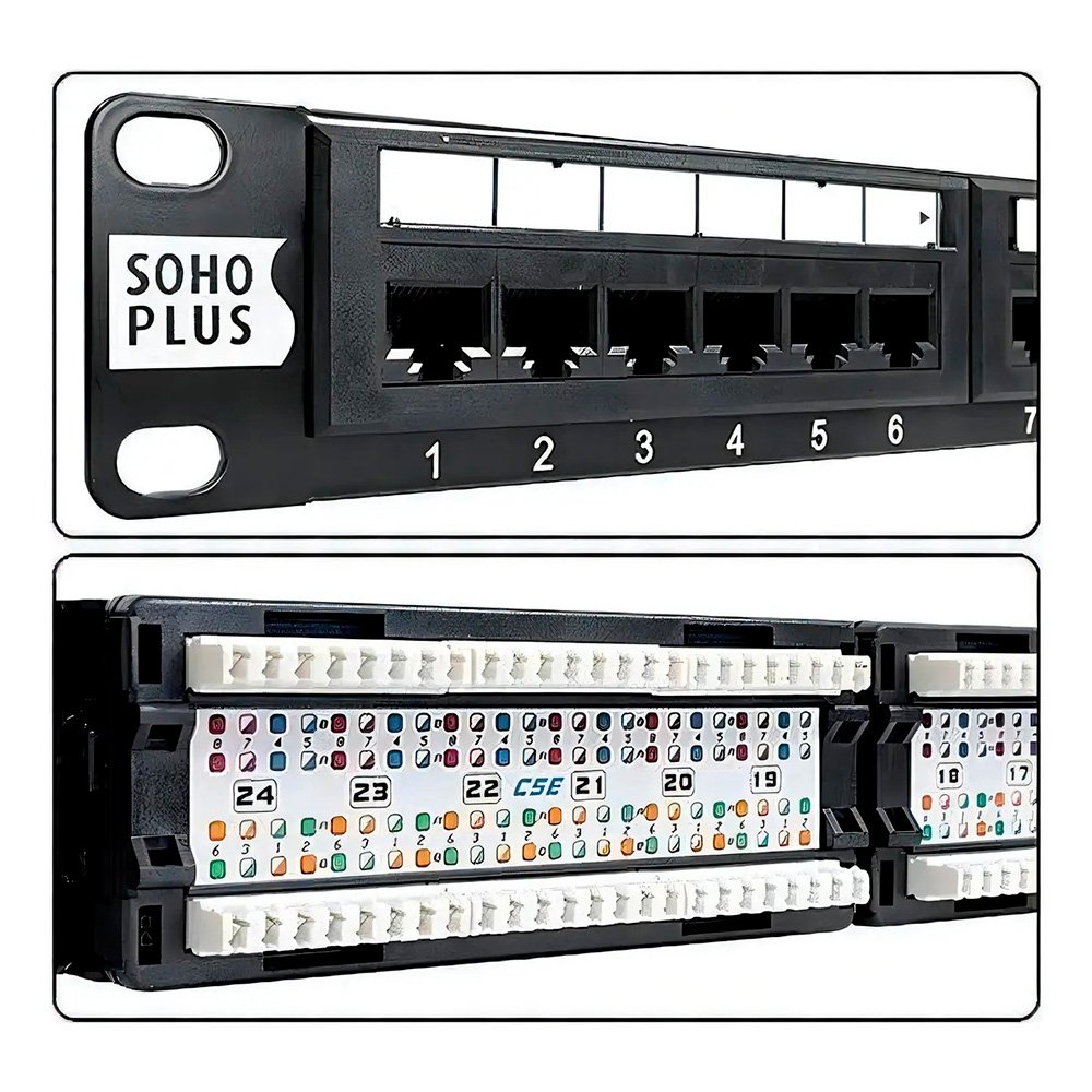 Patch Panel Furukawa T568A/B Soho Plus, CAT.6, 24 Portas - 35050439 - view 4