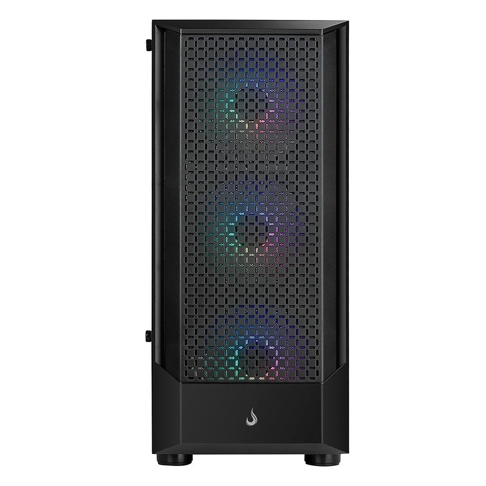 Gabinete Gamer Rise Mode Wave Black, Mid Tower, Lateral em Vidro Fumê, ARGB, ATX, 3 Cooler Fan ARGB, Preto - RM-WA-FB-ARGB - view 3
