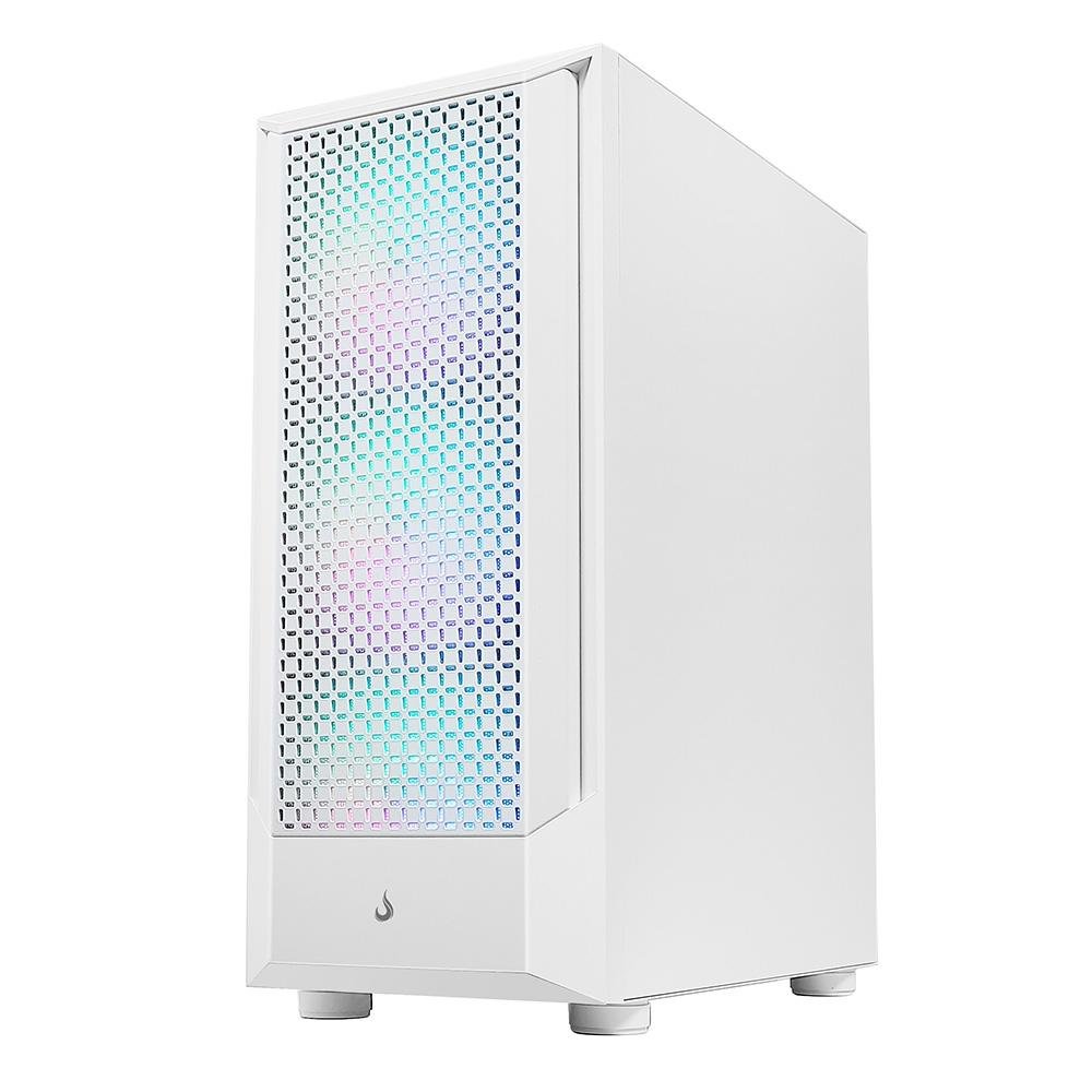 Imagem 9 de 11 do produto Gabinete Gamer Rise Mode Wave White, Mid Tower, Lateral em Vidro Fumê, ARGB, ATX, 3 Cooler Fan ARGB, Branco - RM-WA-BW-ARGB
