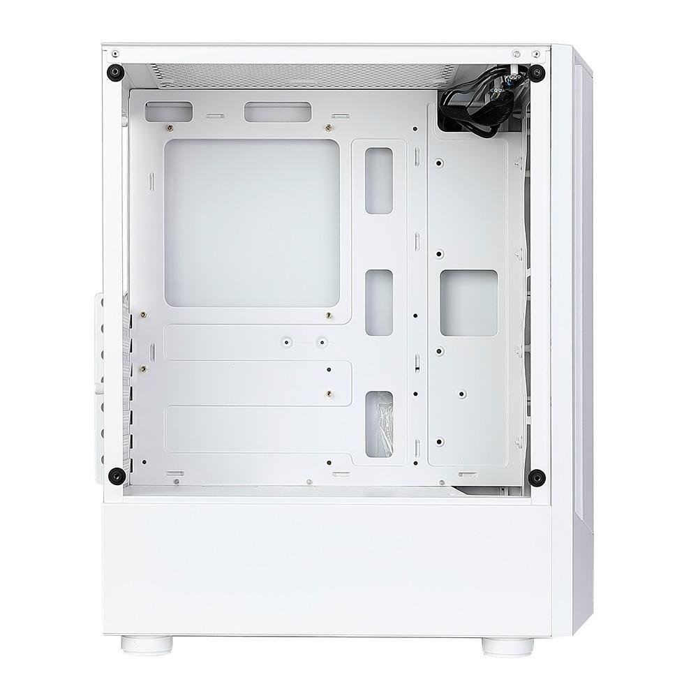 Imagem 11 de 11 do produto Gabinete Gamer Rise Mode Wave White, Mid Tower, Lateral em Vidro Fumê, ARGB, ATX, 3 Cooler Fan ARGB, Branco - RM-WA-BW-ARGB