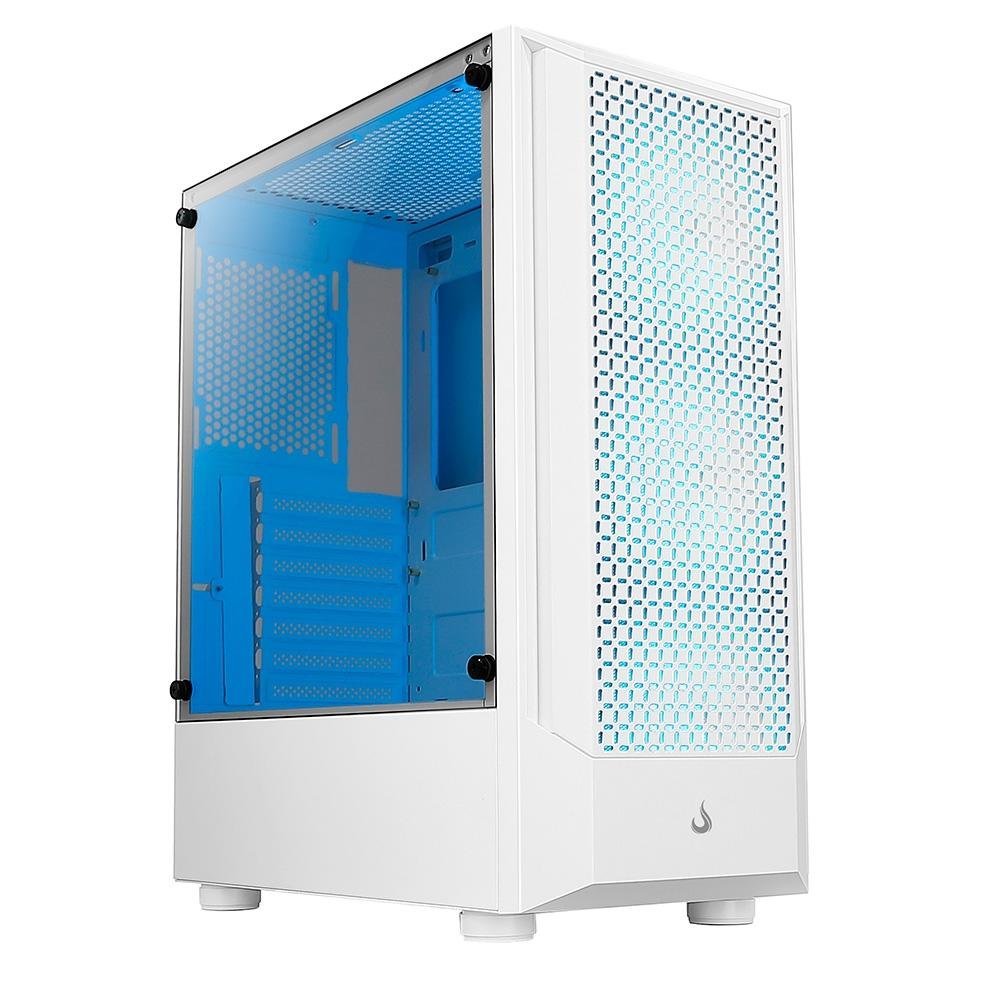 Imagem 7 de 11 do produto Gabinete Gamer Rise Mode Wave White, Mid Tower, Lateral em Vidro Fumê, ARGB, ATX, 3 Cooler Fan ARGB, Branco - RM-WA-BW-ARGB