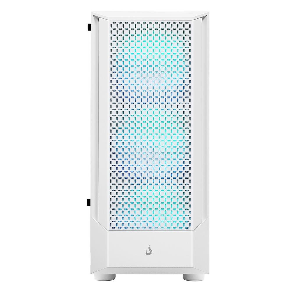 Imagem 8 de 11 do produto Gabinete Gamer Rise Mode Wave White, Mid Tower, Lateral em Vidro Fumê, ARGB, ATX, 3 Cooler Fan ARGB, Branco - RM-WA-BW-ARGB