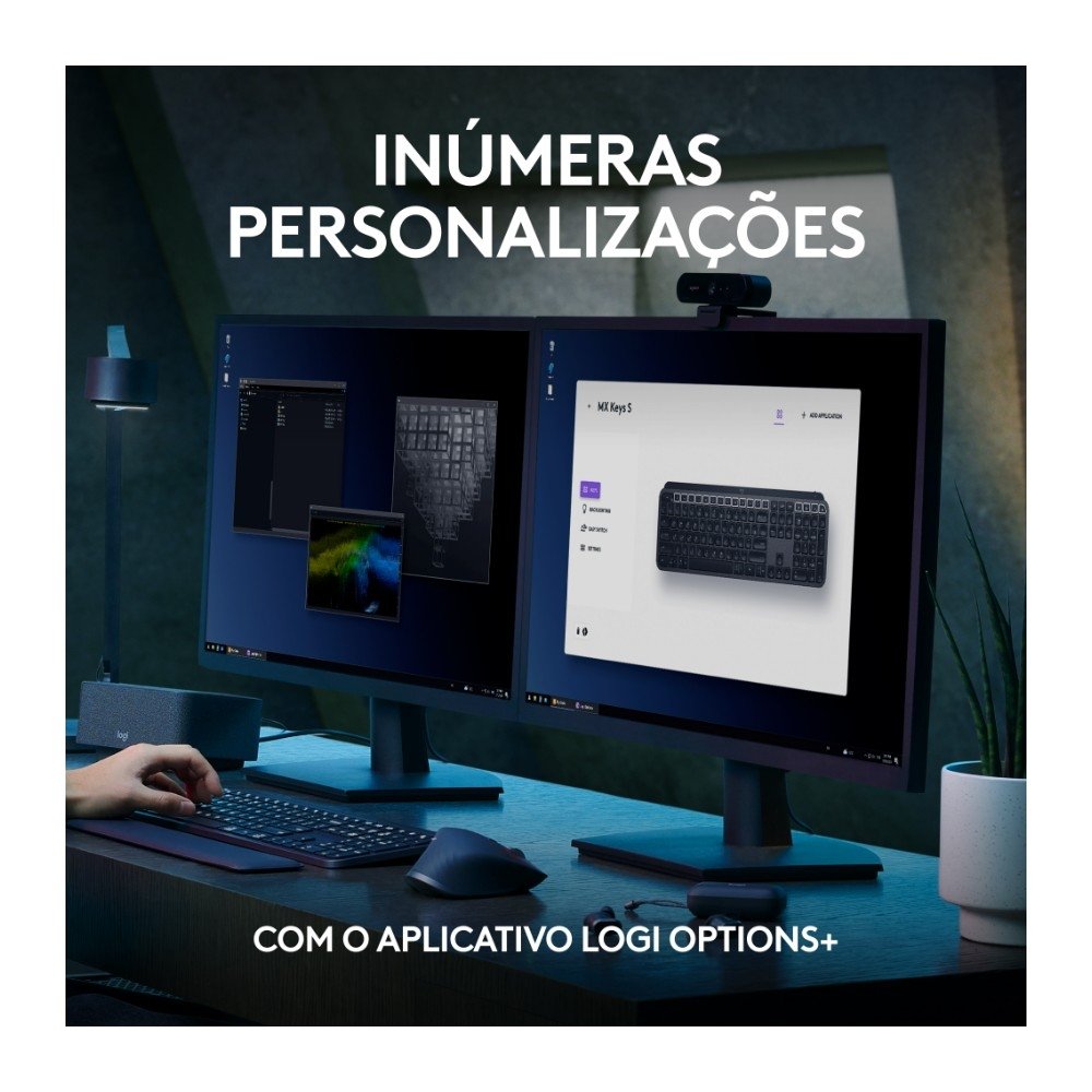 Teclado Sem Fio ( Balão.info) S, Com Iluminação Inteligente, Bluetooth ou USB, Logi Bolt e Bateria Recarregável, Grafite - 920-( Balão.info - foto 7