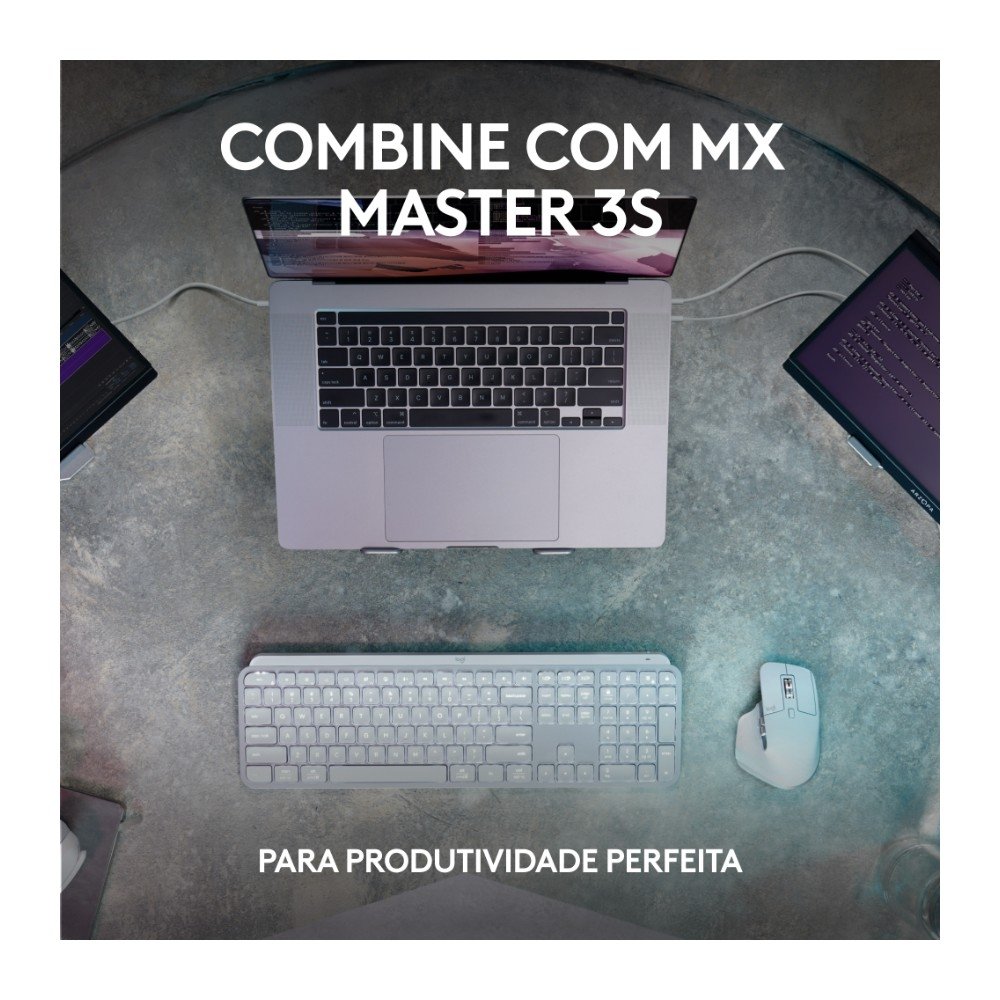 Teclado Sem Fio ( Balão.info) S, Com Iluminação Inteligente, Bluetooth ou USB, Logi Bolt e Bateria Recarregável, Grafite - 920-( Balão.info - foto 8