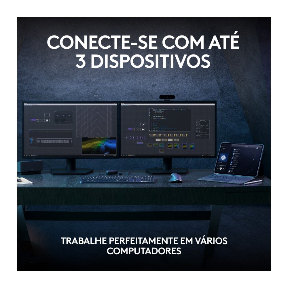 Teclado Sem Fio ( Balão.info) S, Com Iluminação Inteligente, Bluetooth ou USB, Logi Bolt e Bateria Recarregável, Grafite - 920-( Balão.info - foto 10
