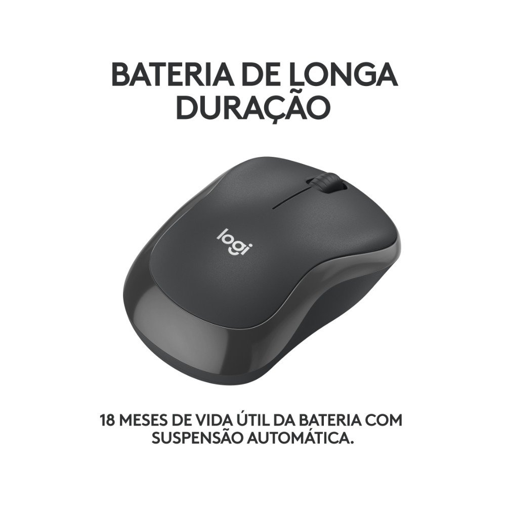 Mouse Sem Fio ( Balão.info) M240, Bluetooth, Clique Silencioso, Design Ambidestro Compacto, Grafite - 910-( Balão.info - foto 4