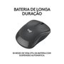 Mouse Sem Fio Logitech M240, Bluetooth, Clique Silencioso, Design Ambidestro Compacto, Grafite - 910-007113