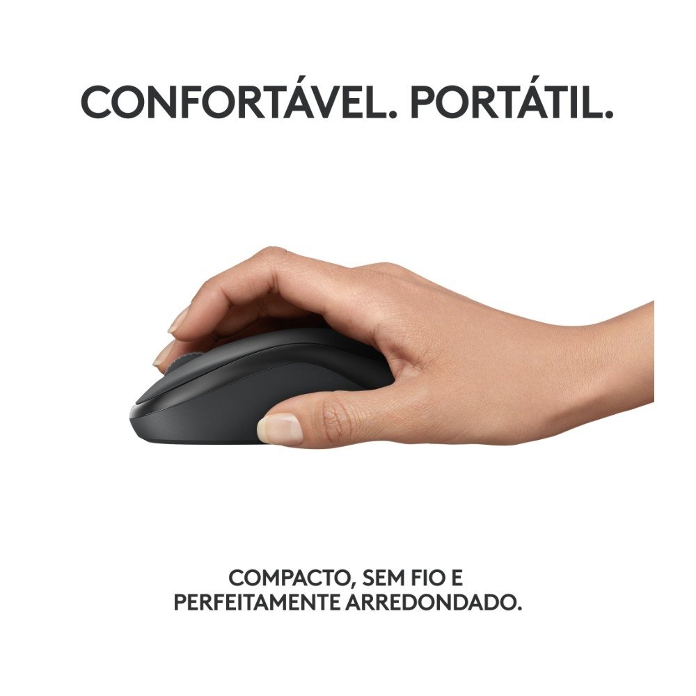 Mouse Sem Fio ( Balão.info) M240, Bluetooth, Clique Silencioso, Design Ambidestro Compacto, Grafite - 910-( Balão.info - foto 5