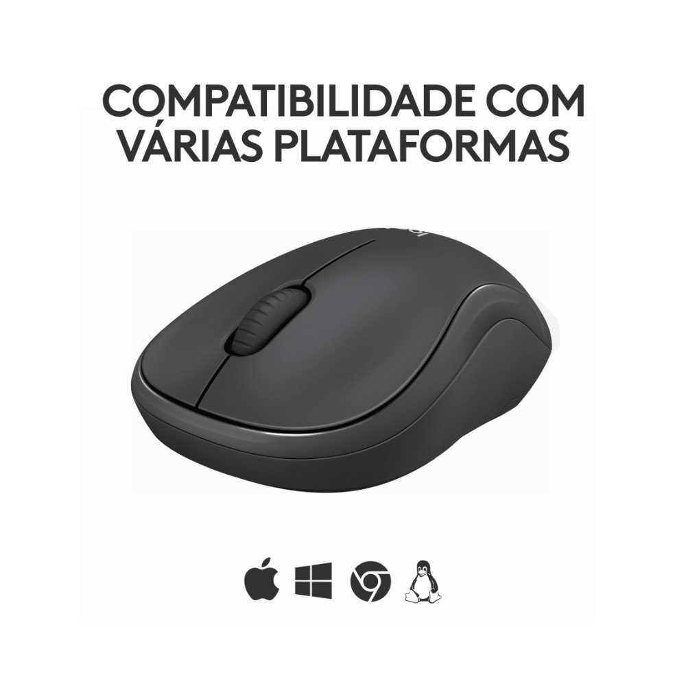 Mouse Sem Fio ( Balão.info) M240, Bluetooth, Clique Silencioso, Design Ambidestro Compacto, Grafite - 910-( Balão.info - foto 6