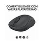 Mouse Sem Fio Logitech M240, Bluetooth, Clique Silencioso, Design Ambidestro Compacto, Grafite - 910-007113