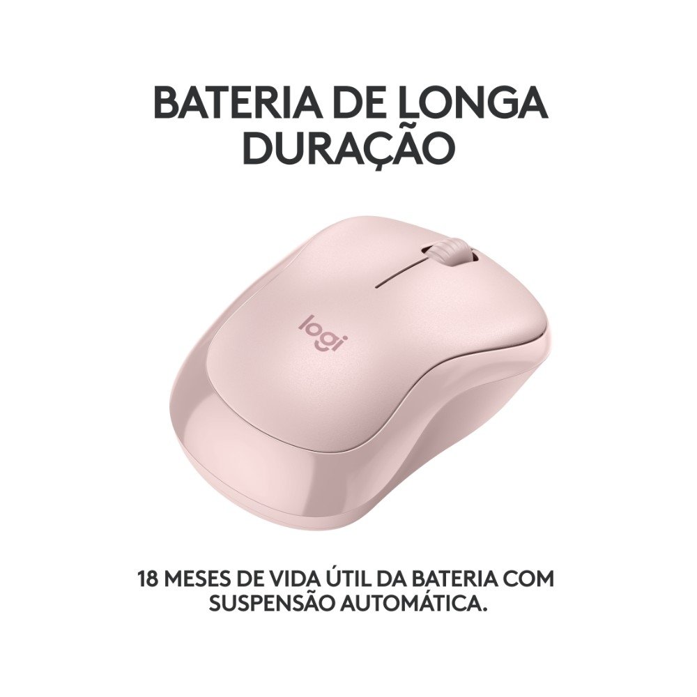 Mouse Sem Fio ( Balão.info) M240, Bluetooth, Clique Silencioso, Design Ambidestro Compacto, Rosa - 910-( Balão.info - foto 4