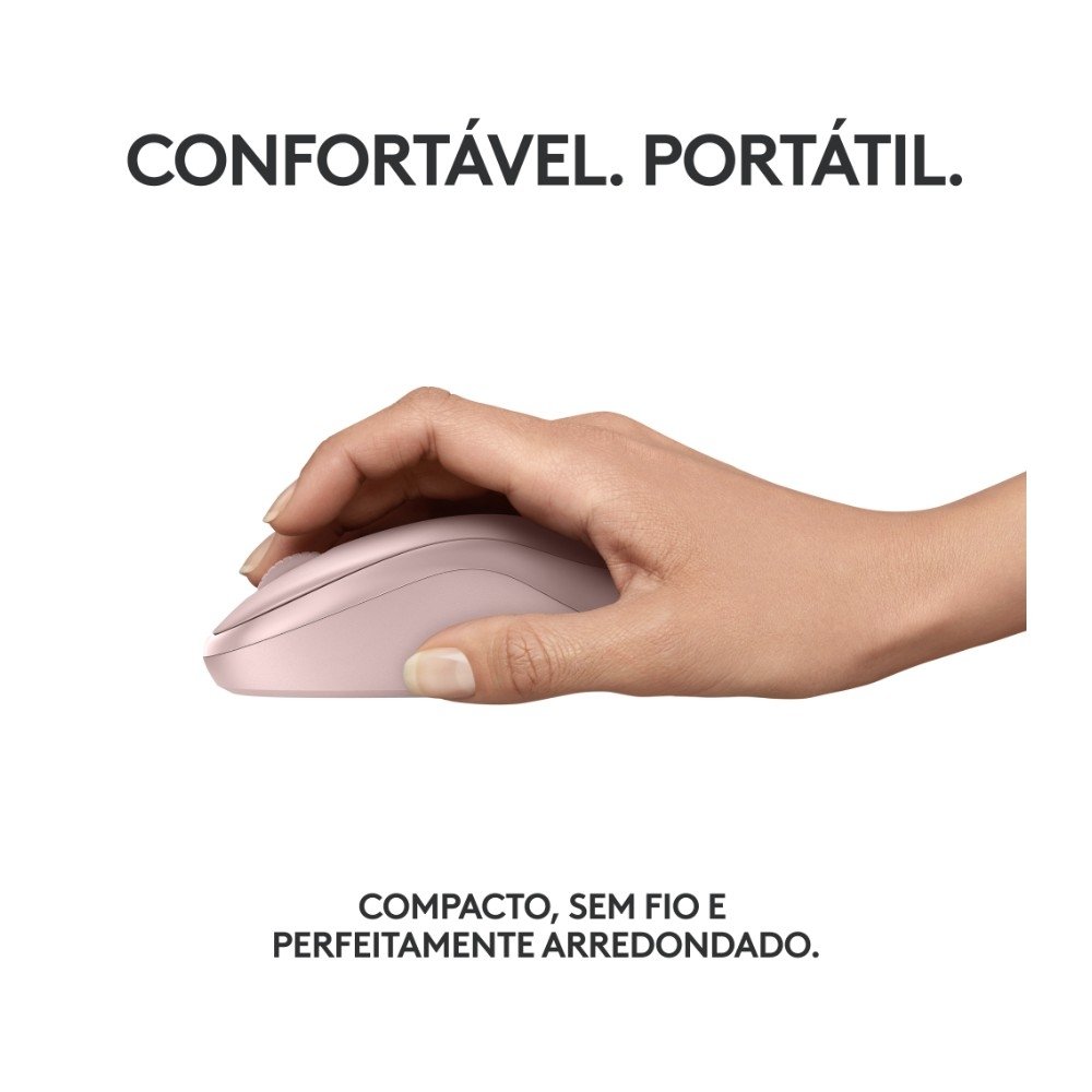 Mouse Sem Fio ( Balão.info) M240, Bluetooth, Clique Silencioso, Design Ambidestro Compacto, Rosa - 910-( Balão.info - foto 5