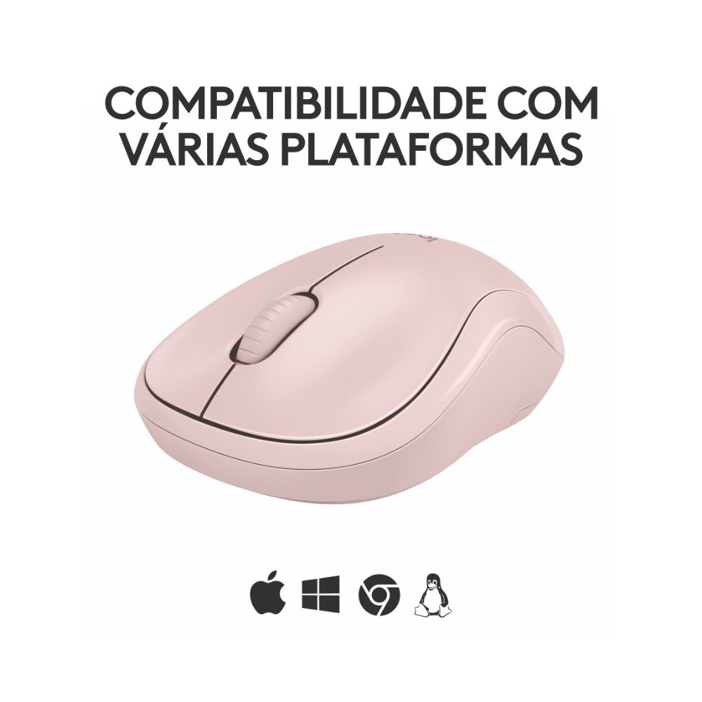 Mouse Sem Fio ( Balão.info) M240, Bluetooth, Clique Silencioso, Design Ambidestro Compacto, Rosa - 910-( Balão.info - foto 6