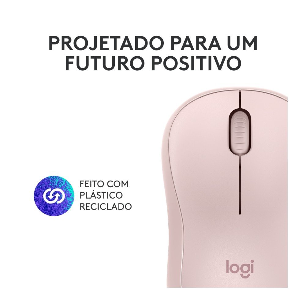 Mouse Sem Fio ( Balão.info) M240, Bluetooth, Clique Silencioso, Design Ambidestro Compacto, Rosa - 910-( Balão.info - foto 8