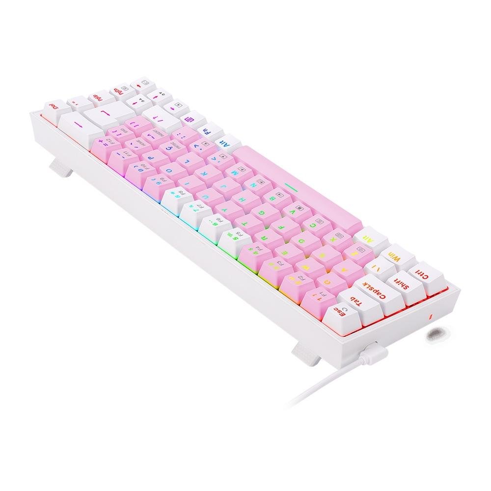 Teclado Mecânico Gamer ( Balão.info) Castor, RGB, Switch Brown, ( Balão.info), Rosa e Branco - K631PW-RGB (PT-BROWN - foto 6