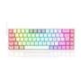 Teclado Mecânico Gamer Redragon Castor, RGB, Switch Blue, ABNT2, Branco e Rosa - K631WP-RGB (PT-BLUE)