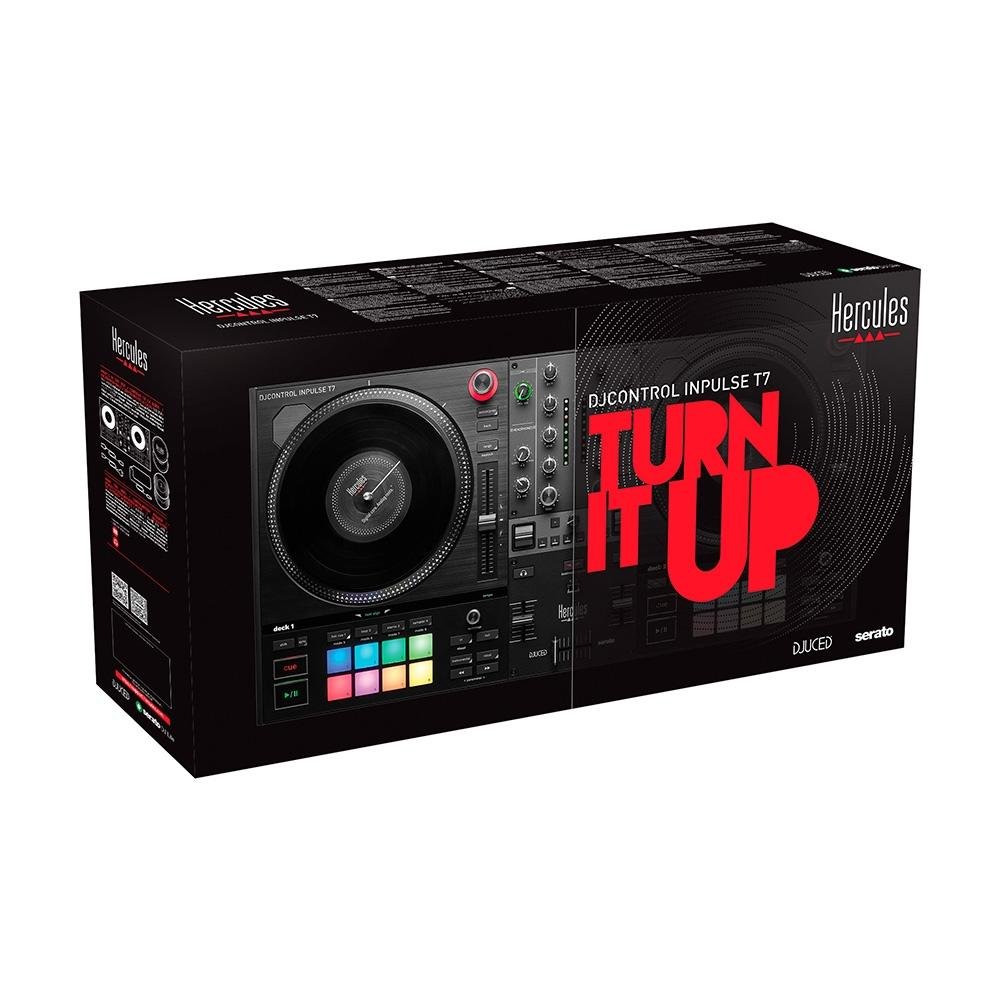 Controladora para DJ Hercules Inpulse T7, Serato, 8 Pads, Preto - 4780967 Controladora para DJ Hercules Inpulse T7, Serato, 8 Pads, Preto - 4780967