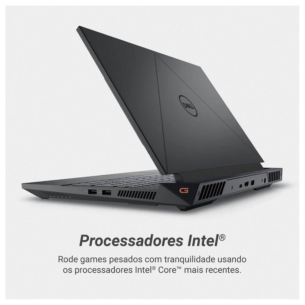 Notebook Gamer Dell G15 Intel Core i5-13450HX, 16GB RAM, GeForce RTX 4050 6GB, SSD 512GB, 15.6 Full HD 120Hz, Windows 11, Preto - G15-i1300-A40P Notebook Gamer Dell G15 Intel Core i5-13450HX, 16GB RAM, GeForce RTX 4050 6GB, SSD 512GB, 15.6 Full HD 120Hz, Windows 11, Preto - G15-i1300-A40P