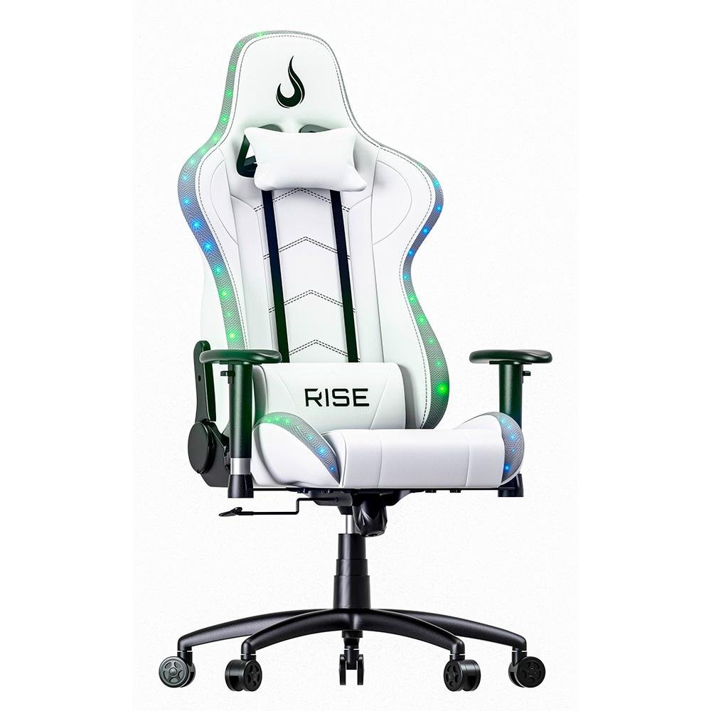 Cadeira Gamer Rise Mode Z6, Ângulo Ajustável, Braço 2D, ARGB, Branco - RM-CG-06-BW-RGB - view 2