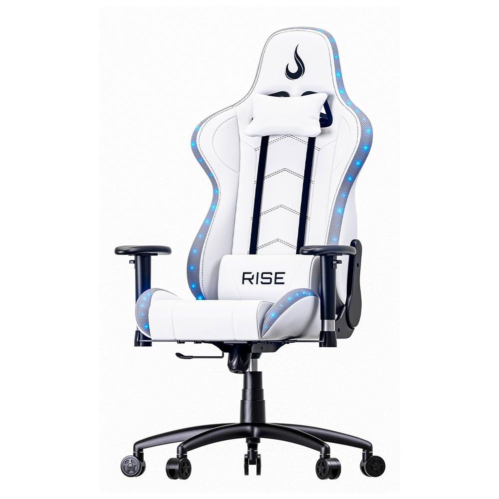 Cadeira Gamer Rise Mode Z6, Ângulo Ajustável, Braço 2D, ARGB, Branco - RM-CG-06-BW-RGB - view 3