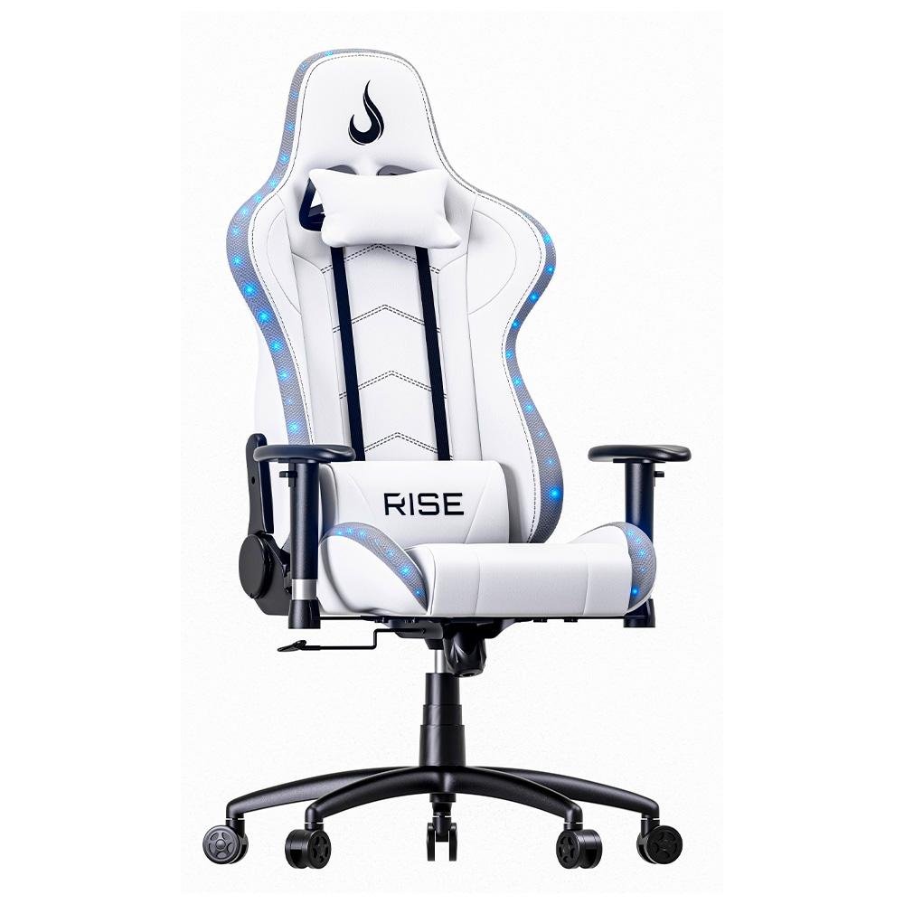 Cadeira Gamer Rise Mode Z6, Ângulo Ajustável, Braço 2D, ARGB, Branco - RM-CG-06-BW-RGB - view 4