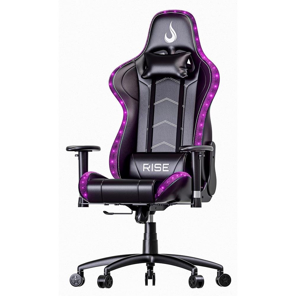 Cadeira Gamer Rise Mode Z6, Ângulo Ajustável, Braço 2D, ARGB, Preto - RM-CG-06-BK-RGB - view 3
