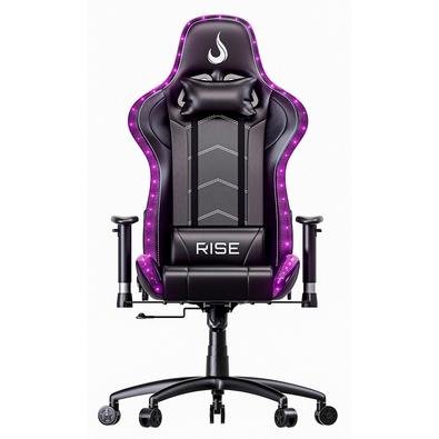 Cadeira Gamer Rise Mode Z6, Ângulo Ajustável, Braço 2D, ARGB, Preto - RM-CG-06-BK-RGB