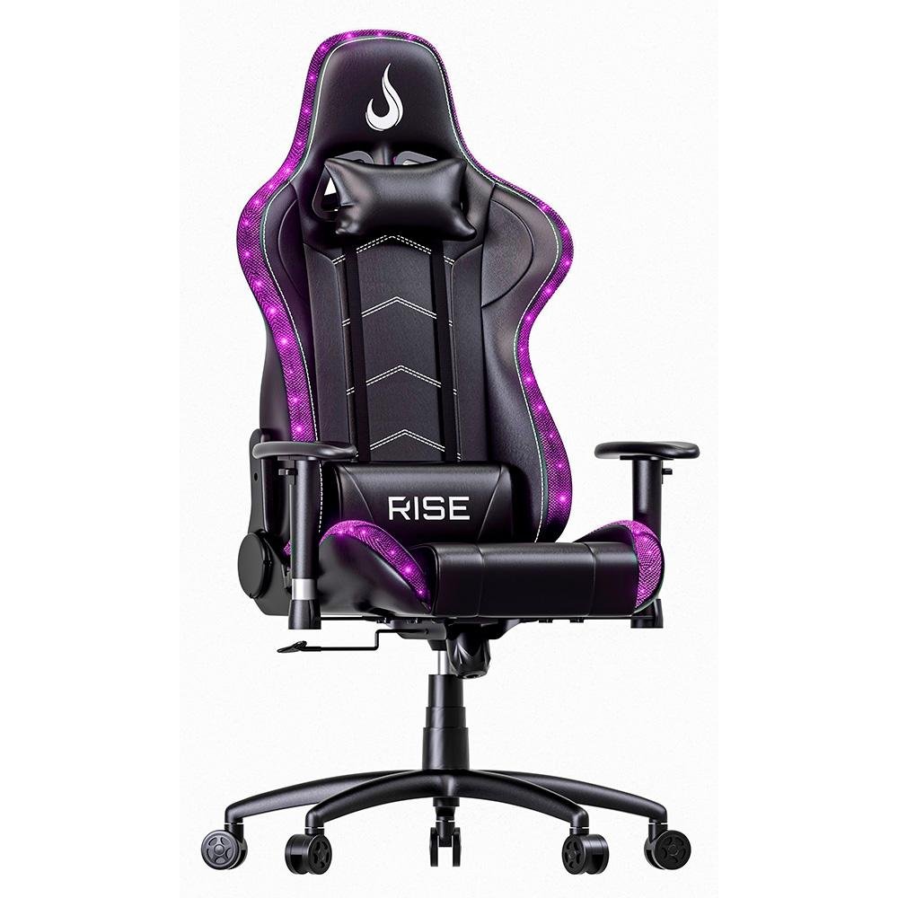 Cadeira Gamer Rise Mode Z6, Ângulo Ajustável, Braço 2D, ARGB, Preto - RM-CG-06-BK-RGB - view 4