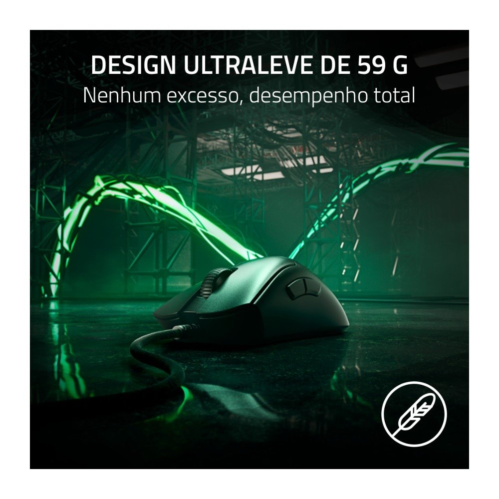 Mouse Gamer ( Balão.info) V3, ( Balão.info) DPI, Ultra-Leve, 6 Botões, Com fio, 8K Hz, Preto - RZ01-( Balão.info - foto 2