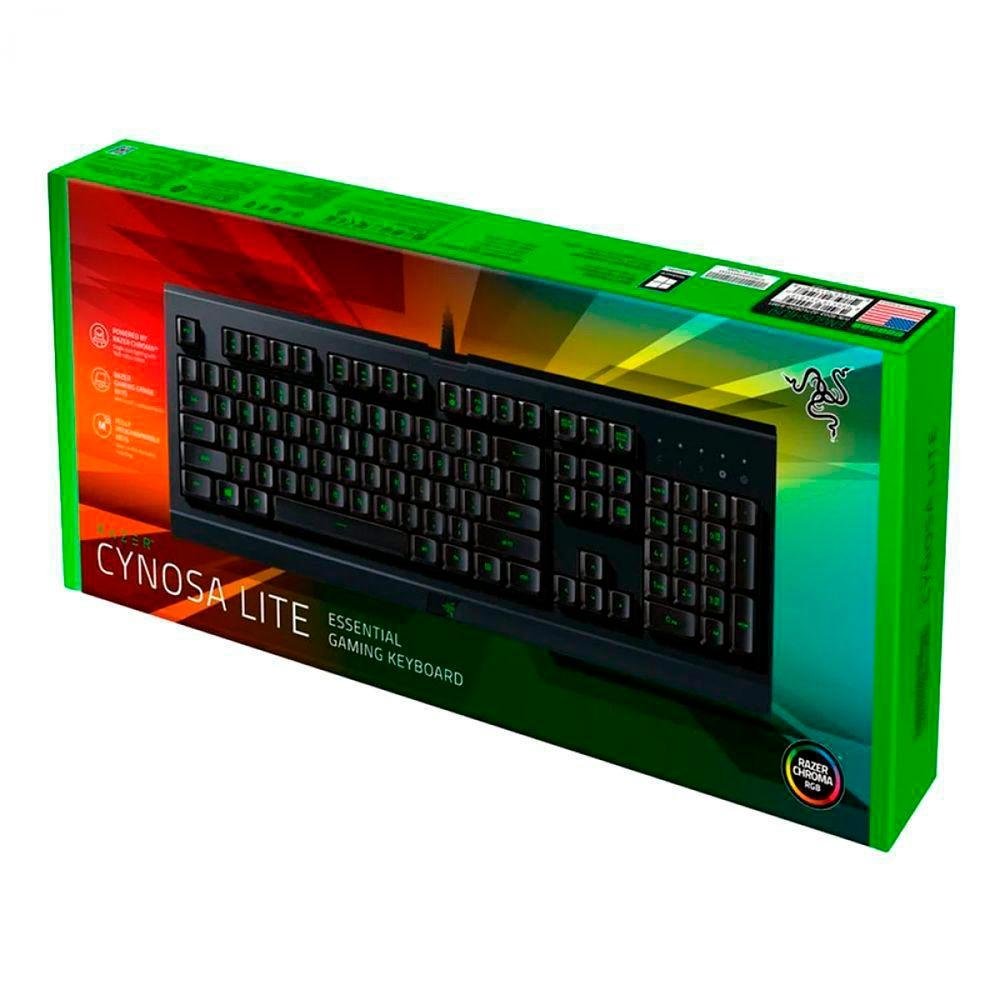 Imagem 3 de 3 do produto Teclado Gamer Razer Cynosa Lite, USB, Hypershift, Layout US, Preto - RZ0302740700R3U